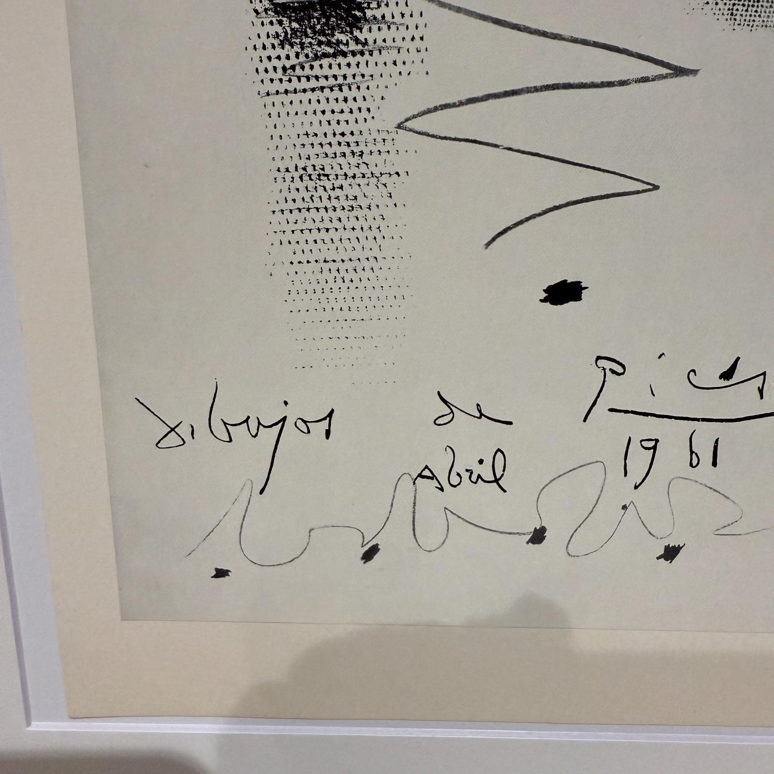 Spagnolo 1961 Sala-Gaspar Picasso Litografia Poster Barcellona Spagna in vendita