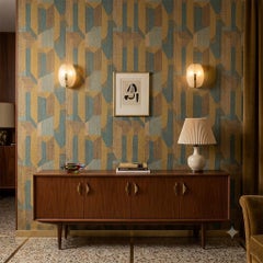 1961 Set of Two Space Age Lambda Wall Sconces by Vico Magistretti for Artemide