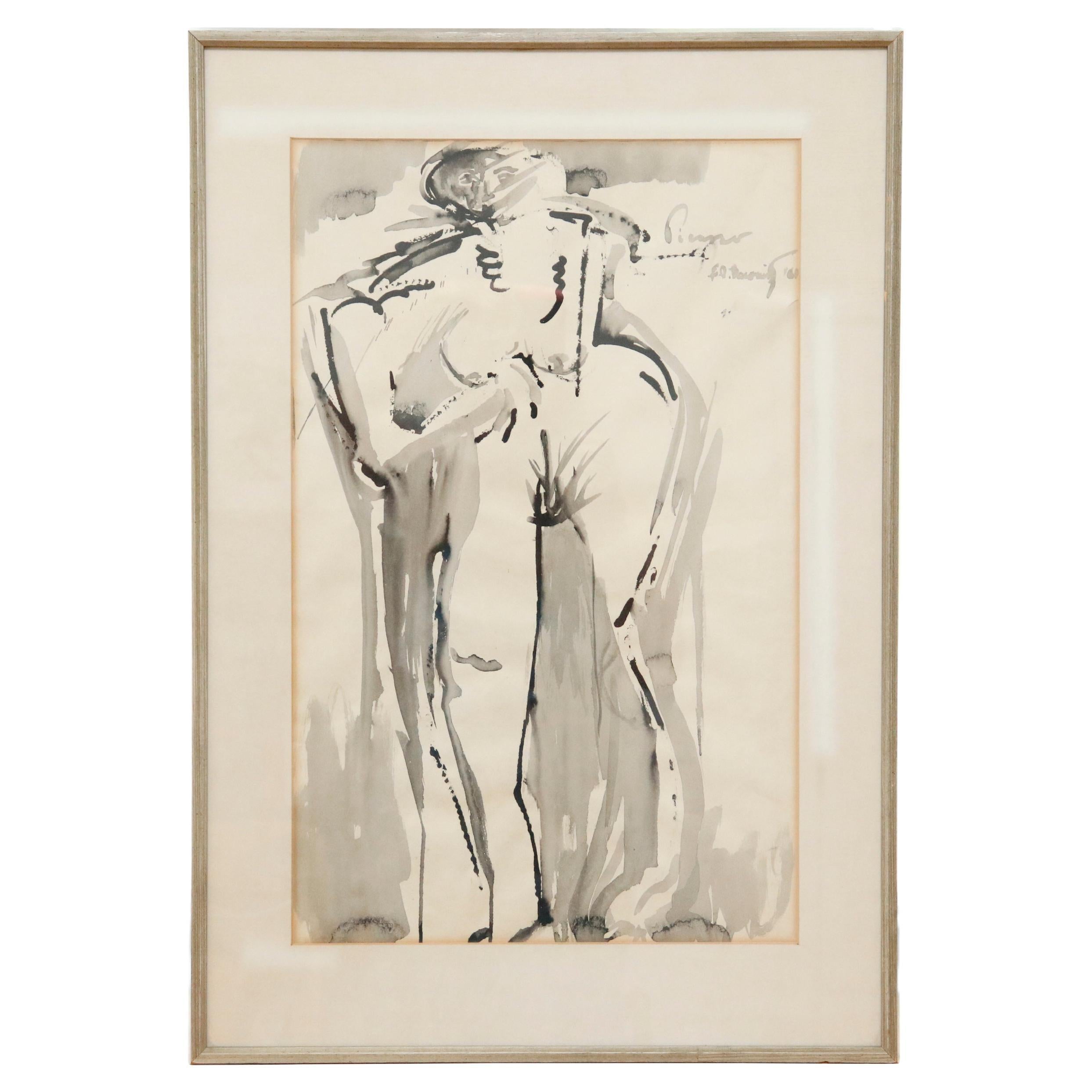 1961 'Standing Nude' by Elliott Barowitz