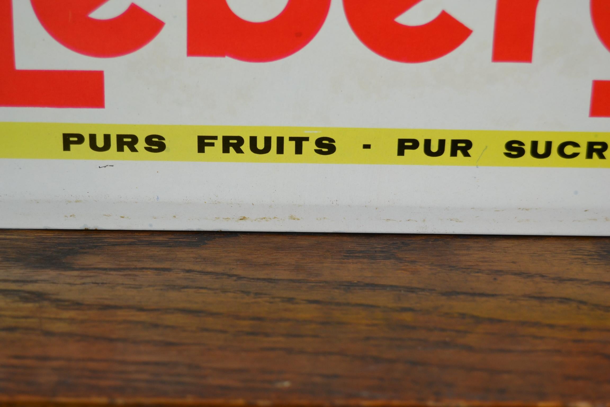 1961 Tin Advertising Sign for Lemonade, Belgium 4