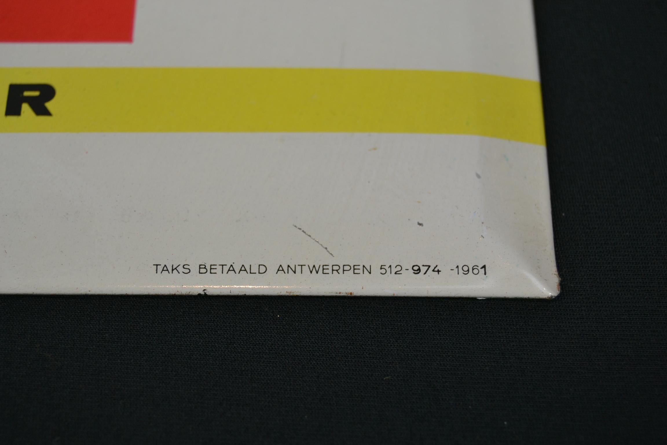 1960s Tin Sign for Lemonade, Belgium For Sale 5
