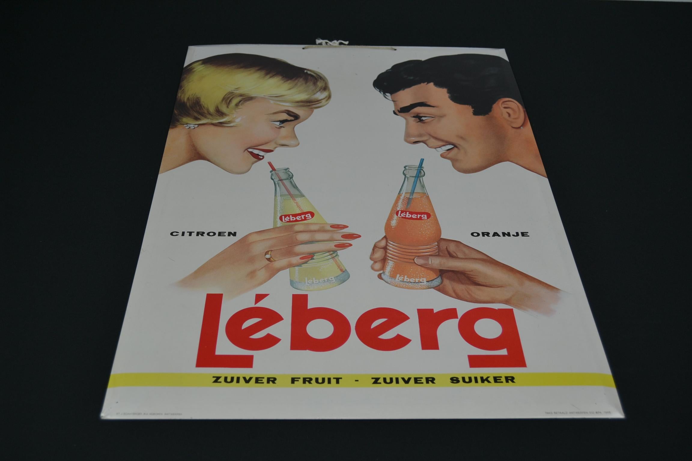 Cartel de hojalata de los años 60 para limonada, Bélgica en venta 6