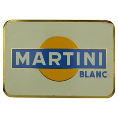 1961 Tin Advertising Sign MARTINI BLANC , Apéritif Beverage