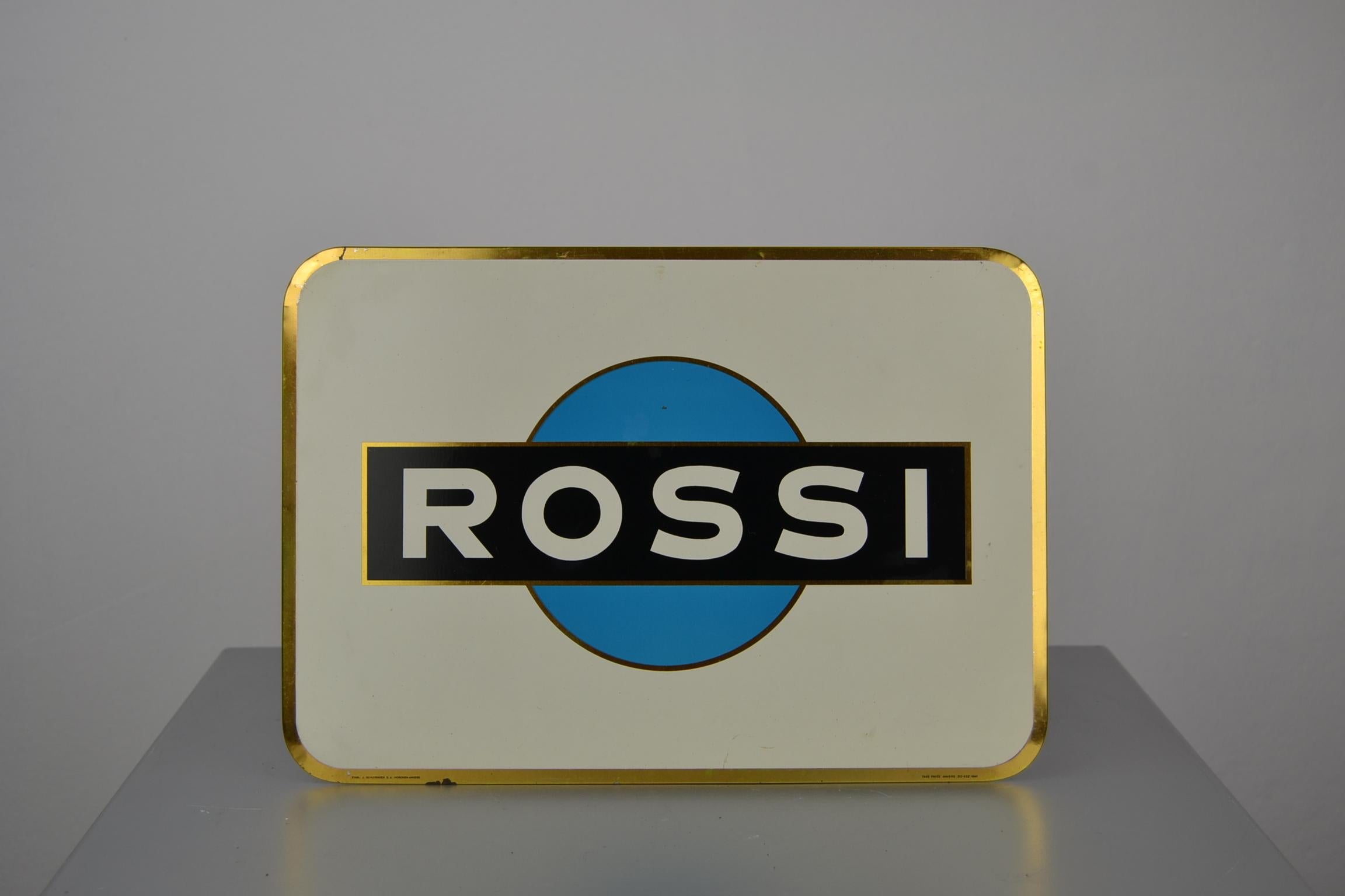 1961 Tin Advertising Sign ROSSI, Italian Apéritif Beverage 5