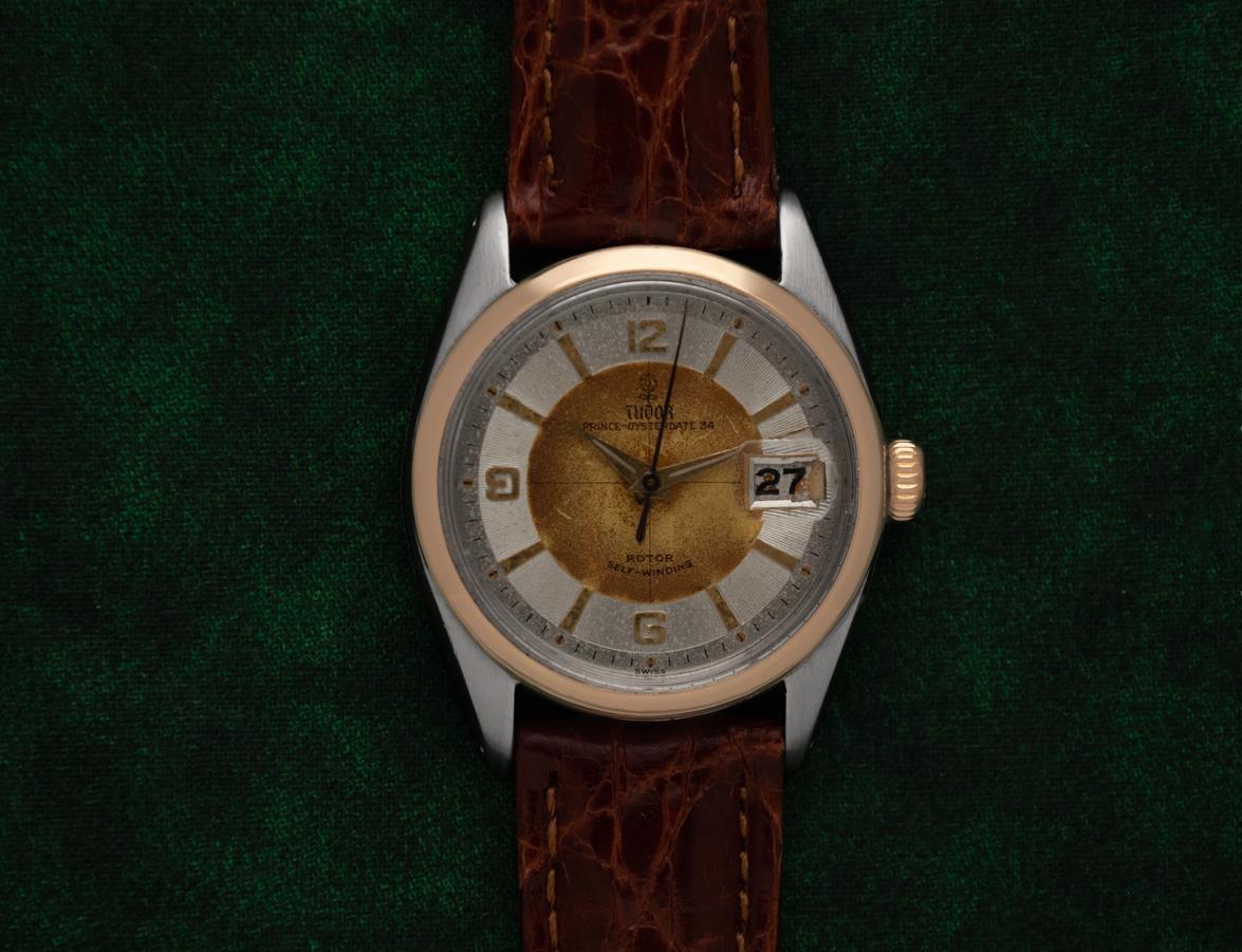 1961 Tudor (Rolex) Prince Oysterdate Vintage Herren Ref. 7944 Uhr - Edelstahl & Gold im Angebot 8