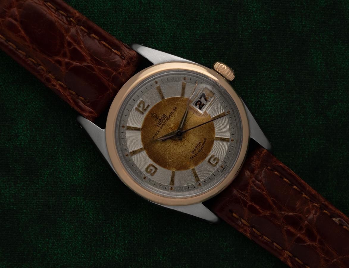 1961 Tudor (Rolex) Prince Oysterdate Vintage Herren Ref. 7944 Uhr - Edelstahl & Gold im Angebot 9