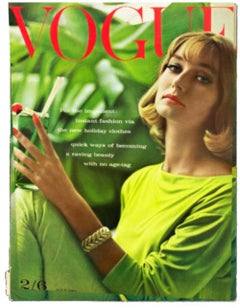 1961 Revista VOGUE Chica Bond Tania Mallet por Eugene Vernier