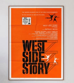 Affiche rétro originale de l'histoire du West Side, 1961