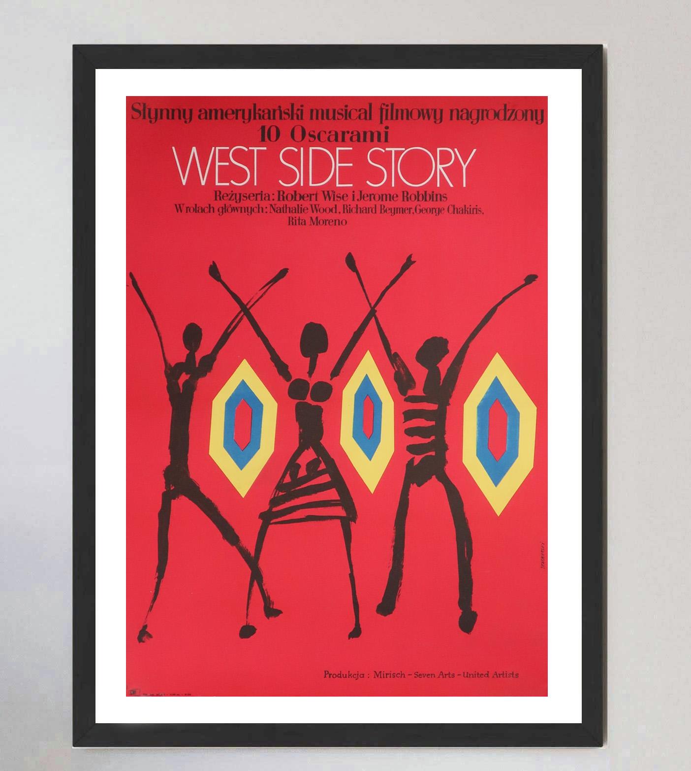 1961 West Side Story (Polish) Original Vintage Poster In Good Condition For Sale In Winchester, GB