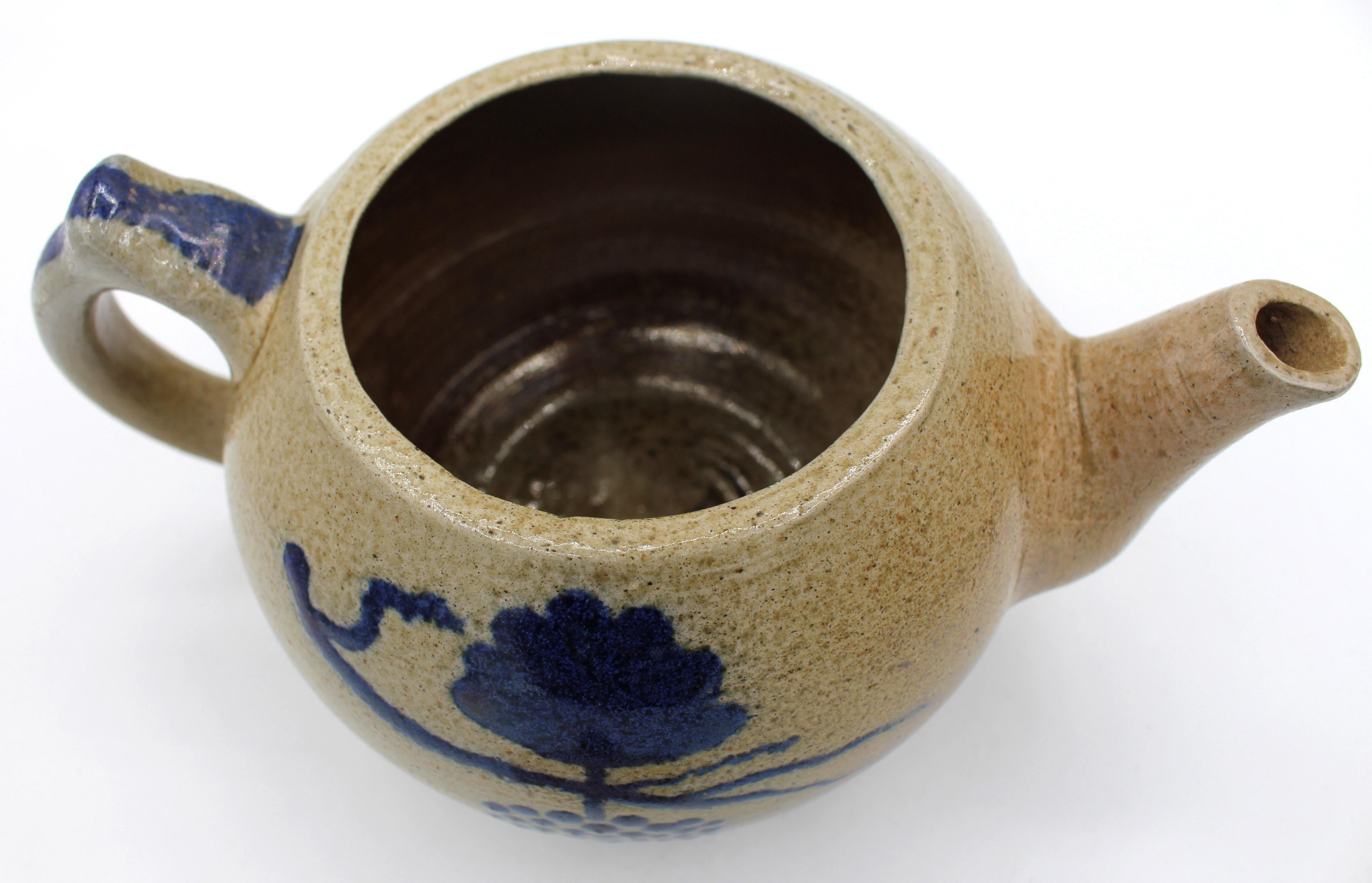 Mid-Century Modern 1962-1970 Salt Glazed Pottery Tea Pot by Ben Owen I For Sale