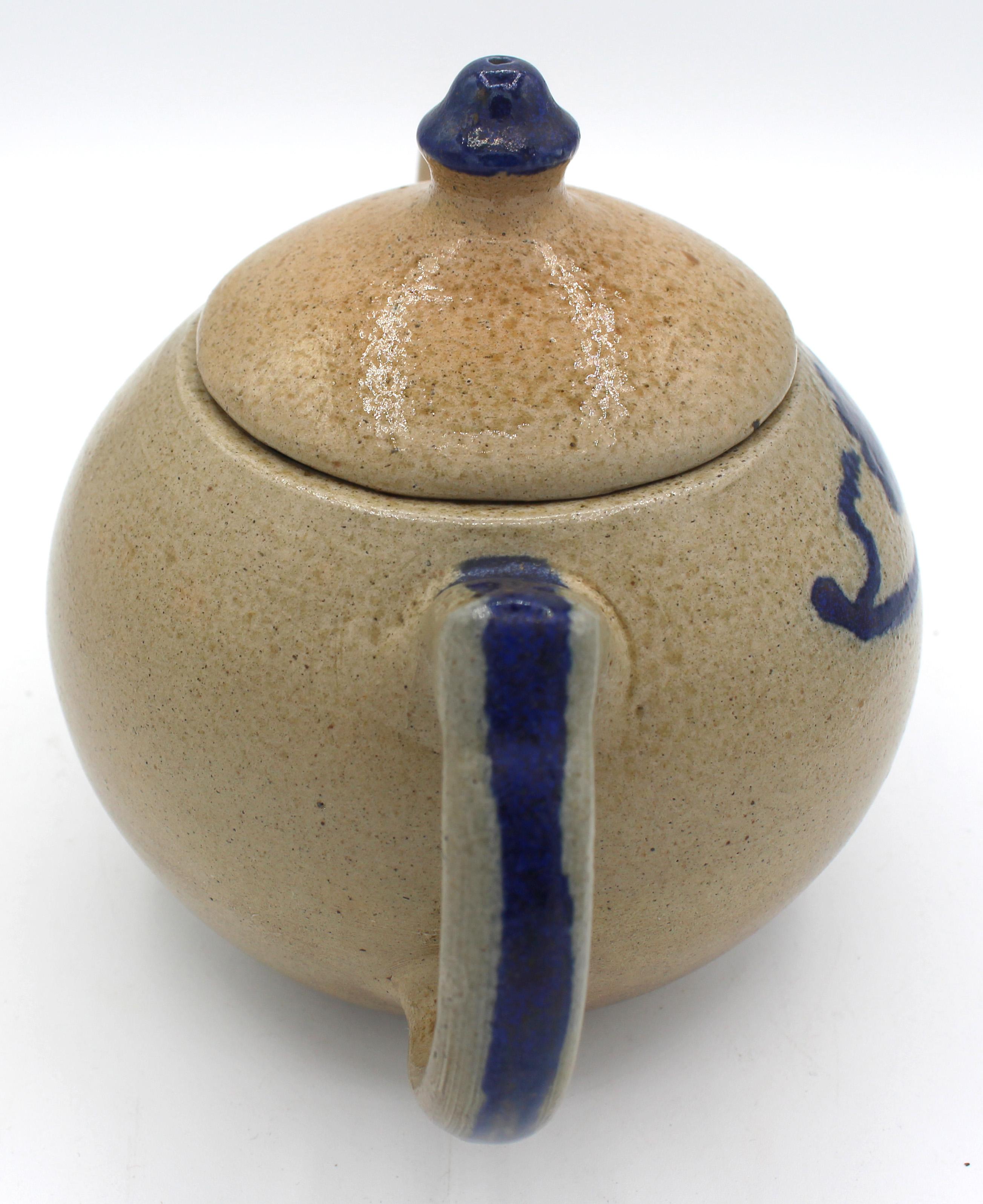 American 1962-1970 Salt Glazed Pottery Tea Pot by Ben Owen I For Sale