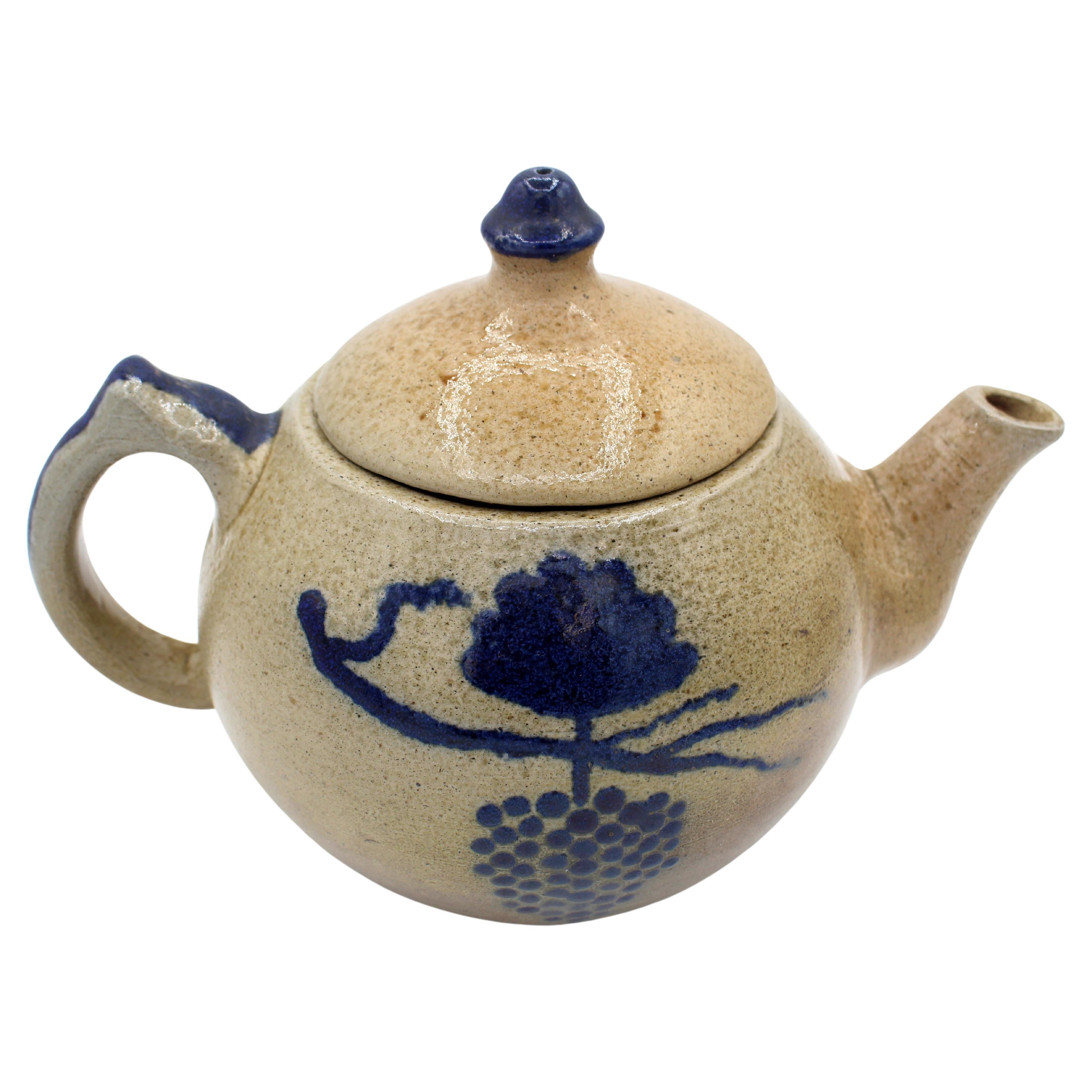 1962-1970 Salt Glazed Pottery Tea Pot by Ben Owen I For Sale
