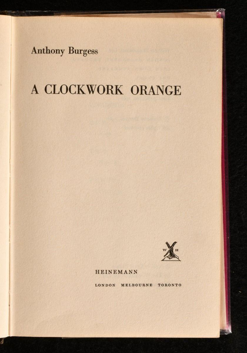 British 1962 A Clockwork Orange For Sale