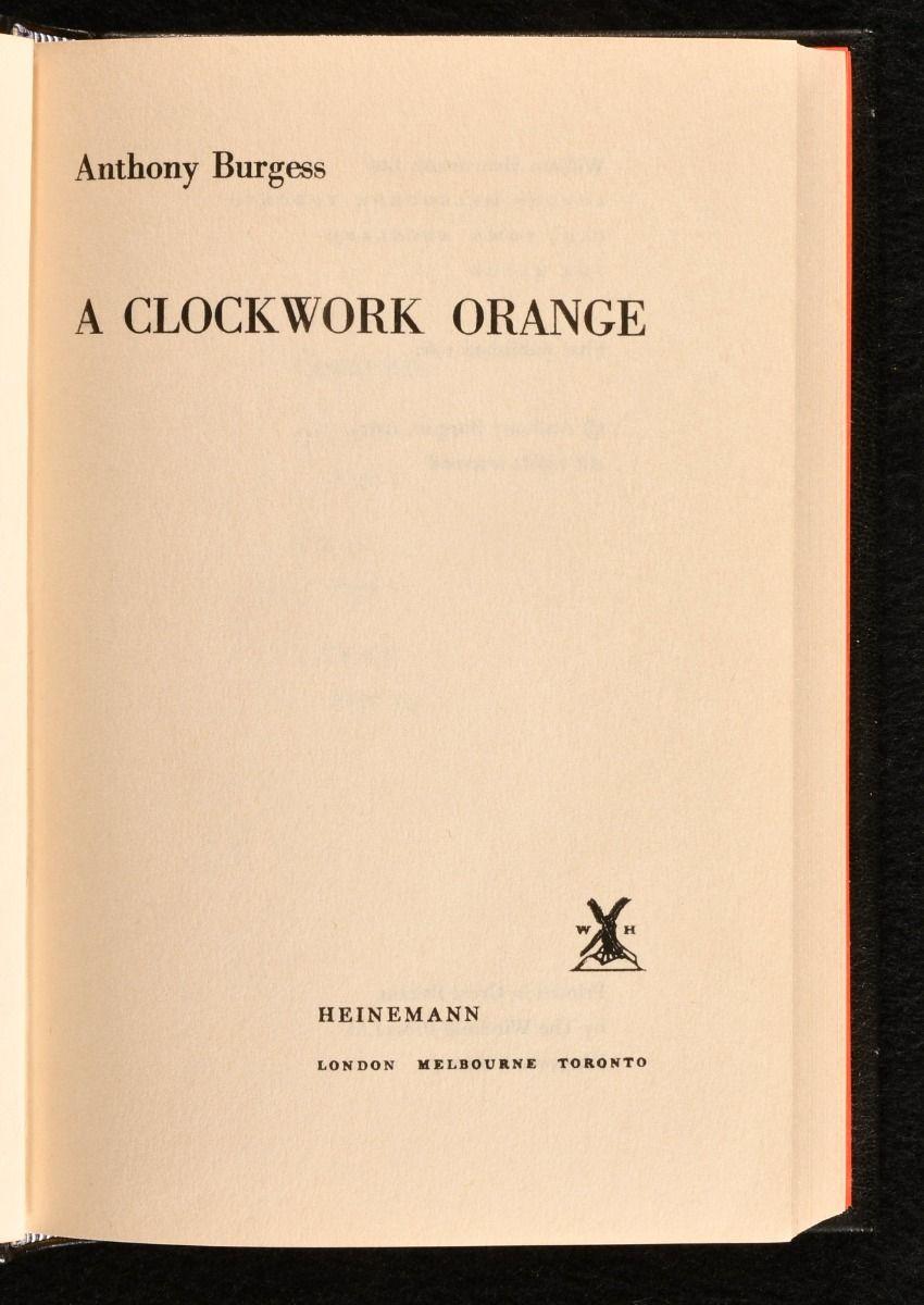 Mid-20th Century 1962 A Clockwork Orange For Sale