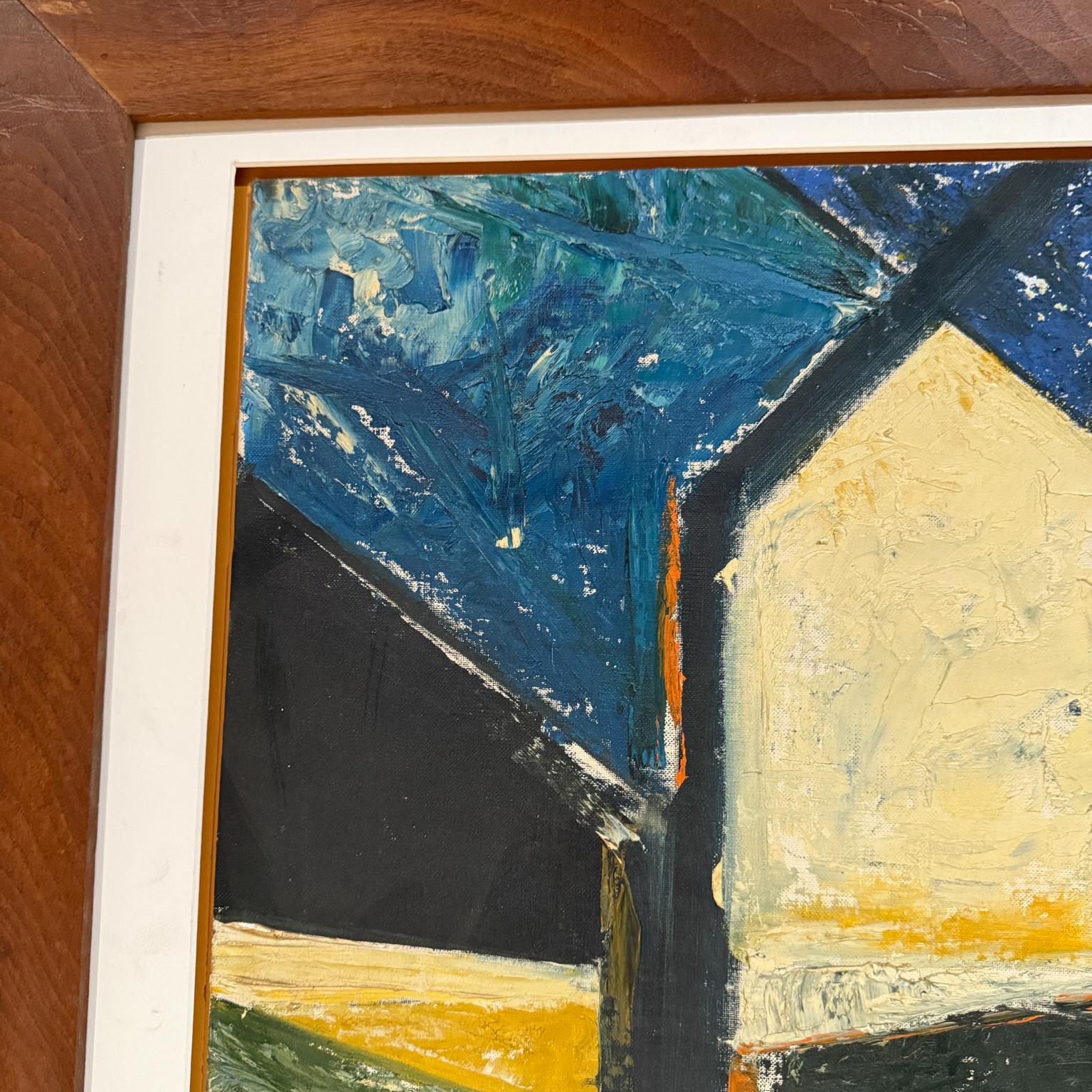 Abstrakte Kunst, Öl auf Leinwand, signiert 1962 im Angebot 5