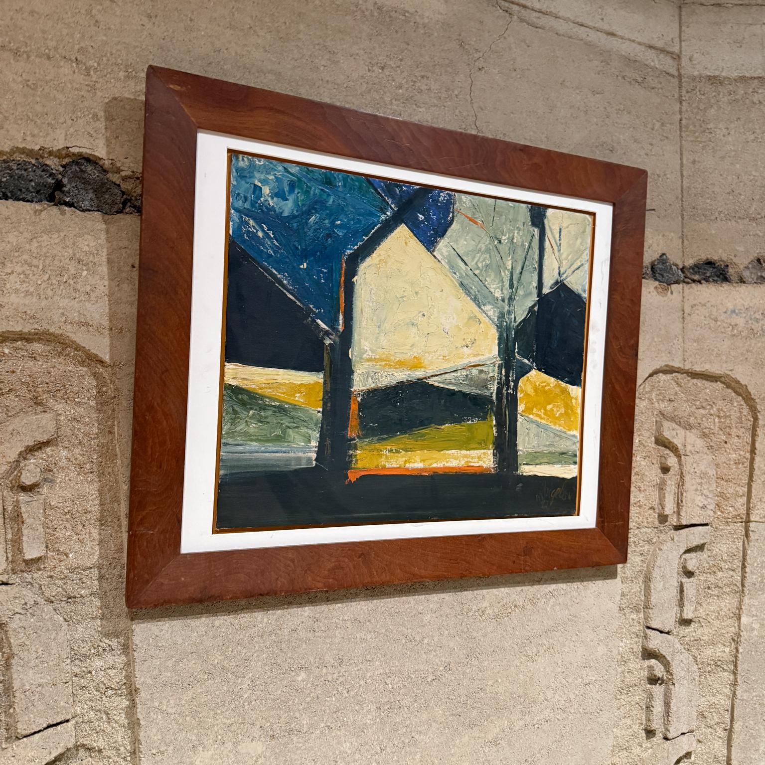Abstrakte Kunst, Öl auf Leinwand, signiert 1962 (amerikanisch) im Angebot