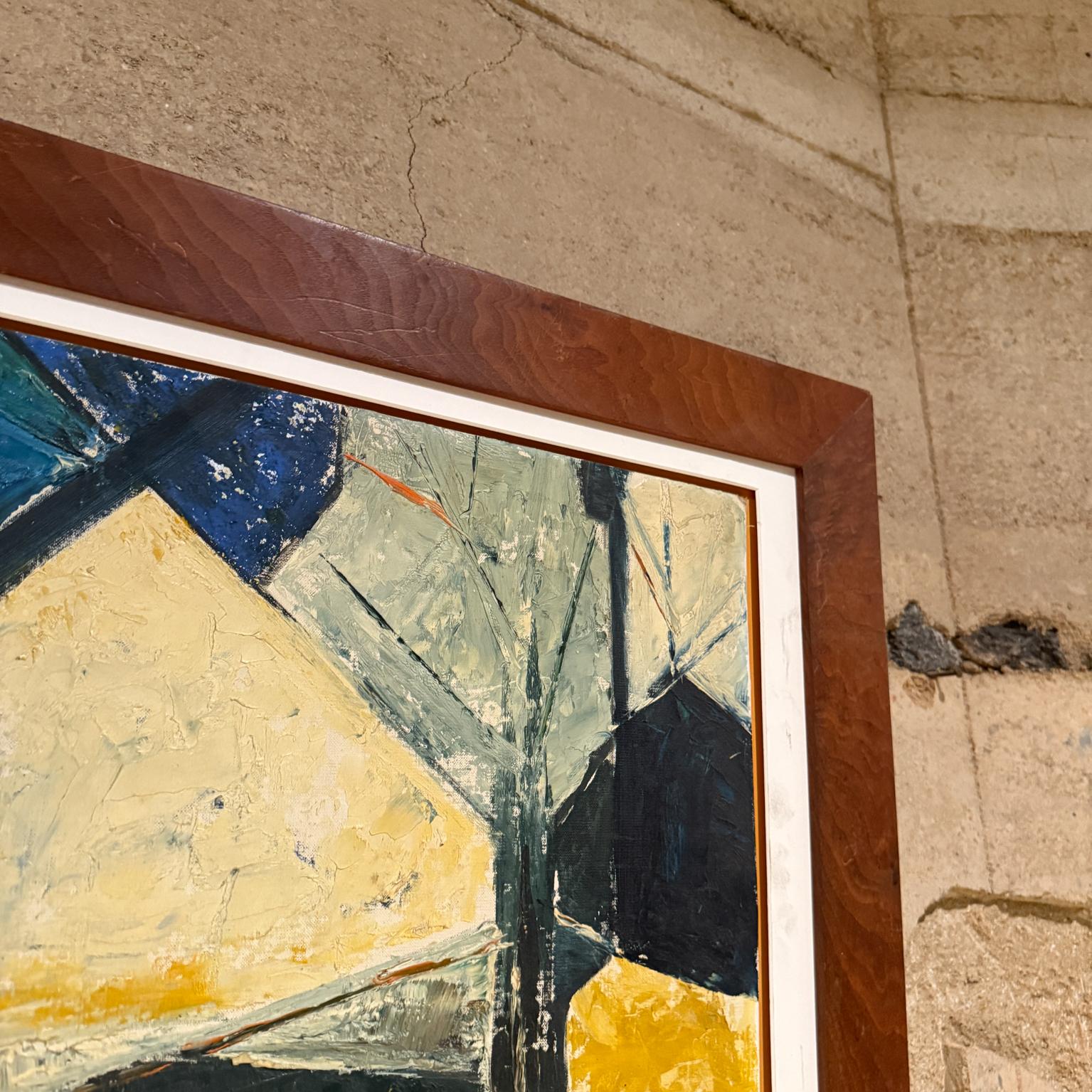 Abstrakte Kunst, Öl auf Leinwand, signiert 1962 im Angebot 2