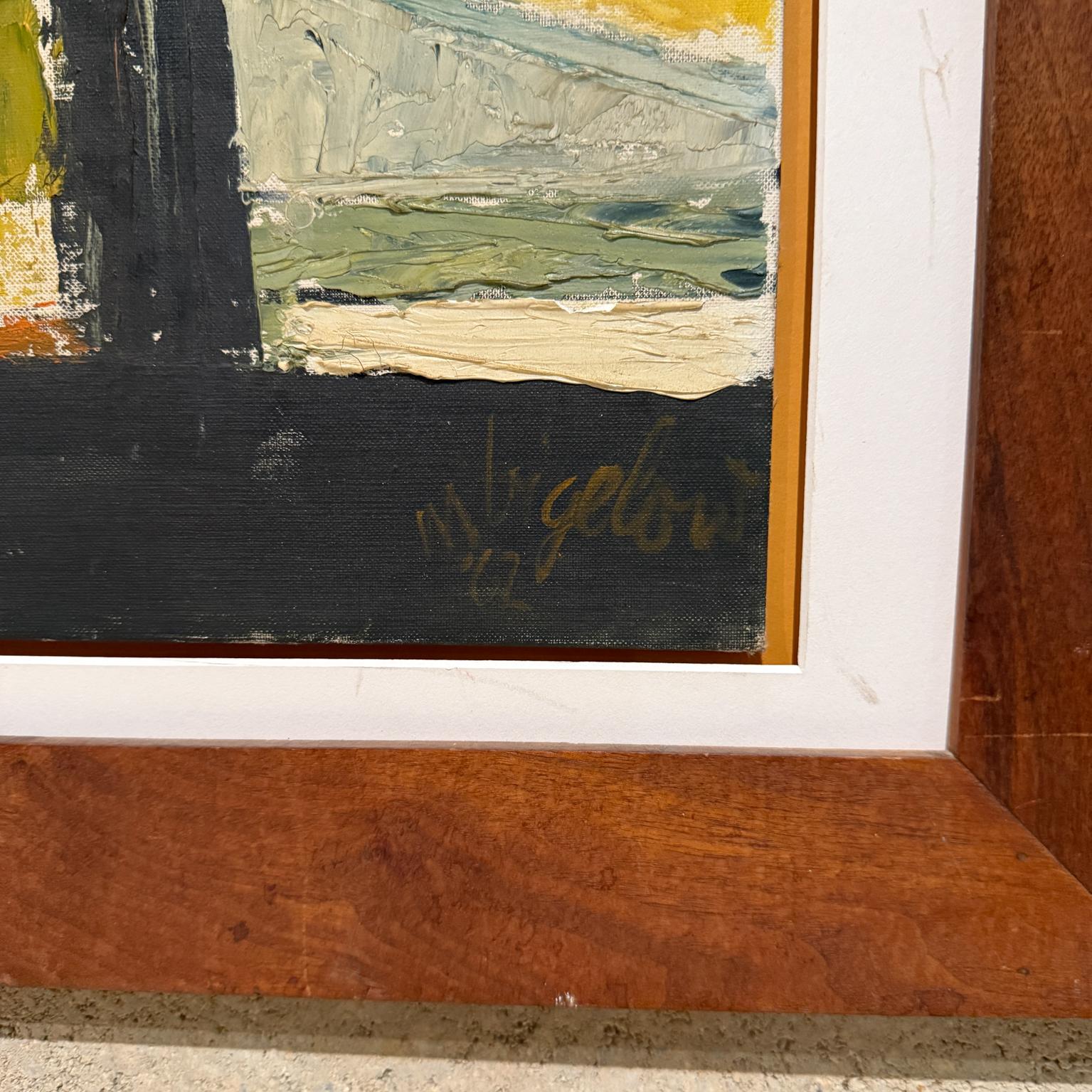Abstrakte Kunst, Öl auf Leinwand, signiert 1962 im Angebot 3