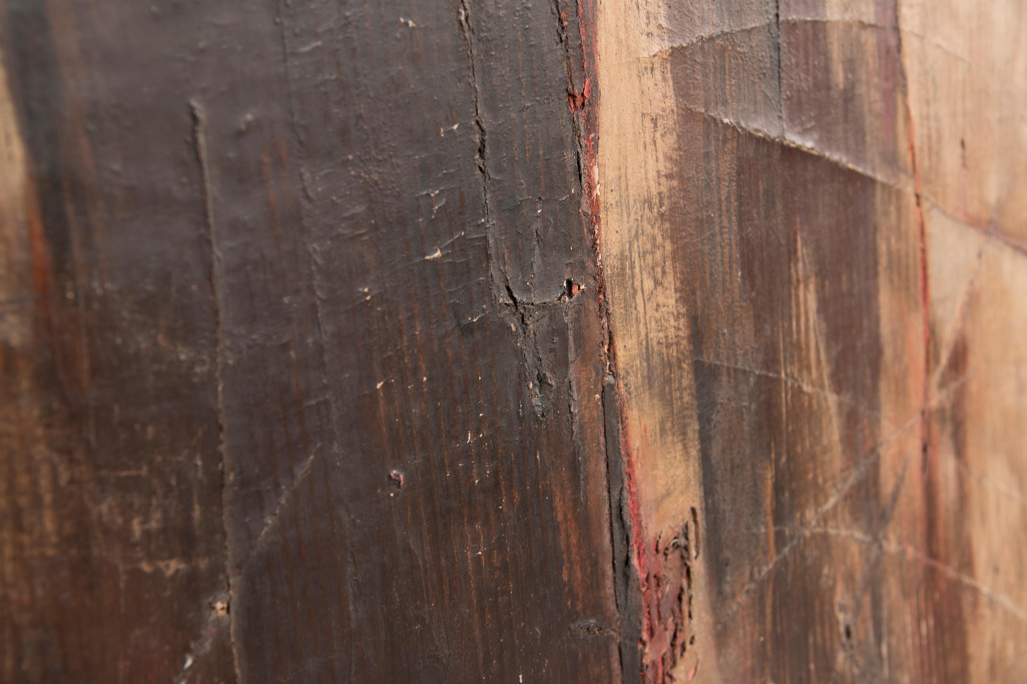 1962 Pintura Abstracta Italiana G. Martinelli Óleo sobre madera y cartón en venta 6