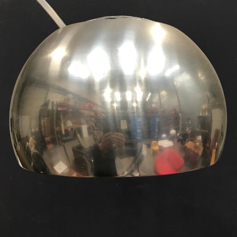 1962, Achille Castiglioni for Arco, Iconic Floor Lamp with White Marble