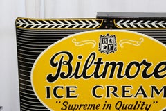 1962 Biltmore Ice Cream Dairy Farms Spinner Porcelain Sign