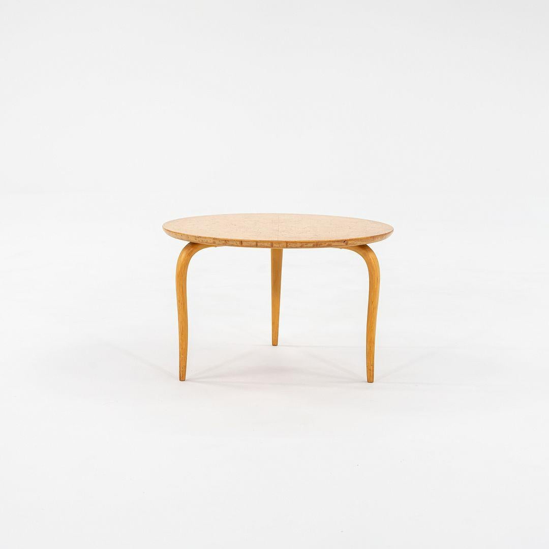 Moderne 1962 Bruno Mathsson for Firma Karl Mathsson Annika Side Table w/ 18 in. Dessus en bois en vente