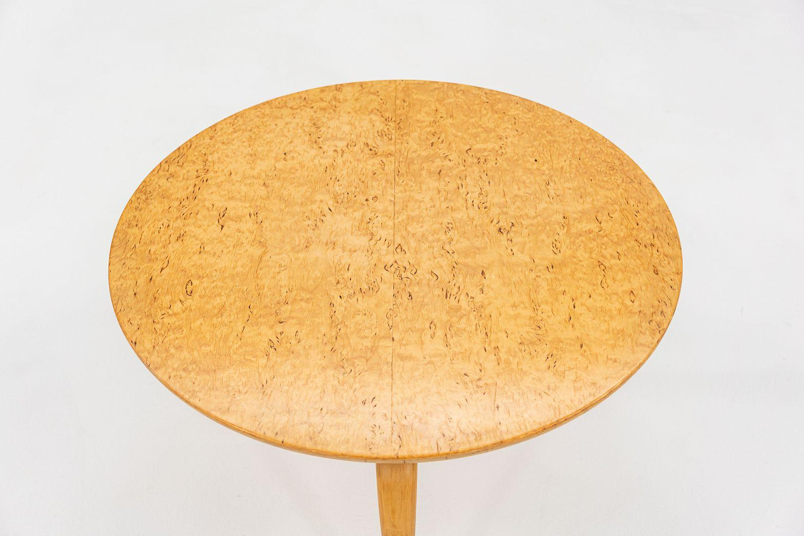 Bouleau 1962 Bruno Mathsson for Firma Karl Mathsson Annika Side Table w/ 18 in. Dessus en bois en vente