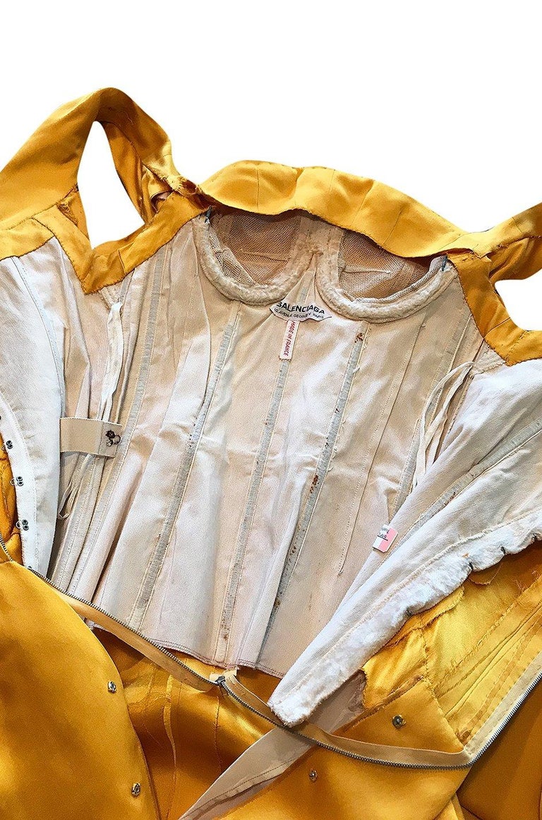 yellow balenciaga dress