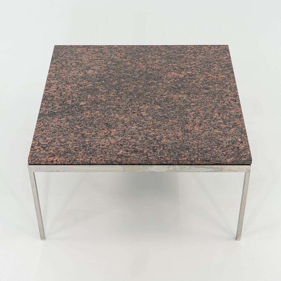 1962 Davis Allen & Gordon Bunshaft Mesa baja de 30 pulgadas de acero con tapa de granito en venta 3