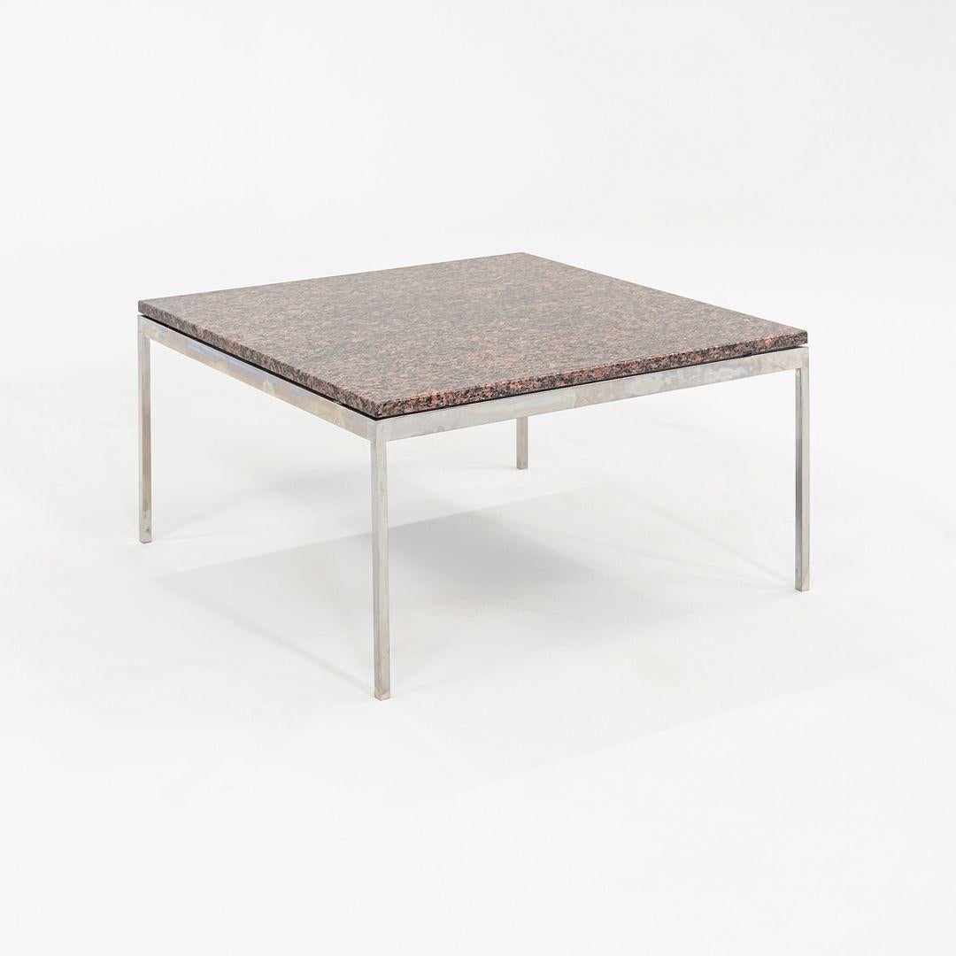 This is a Square Coffee Table, Model TA-2, designed by Davis Allen under the leadership of Gordon Bunshaft within SOM. It's possible that Nicos Zographos played a role in the execution of this, though the detailing is more typical of Davis Allen's