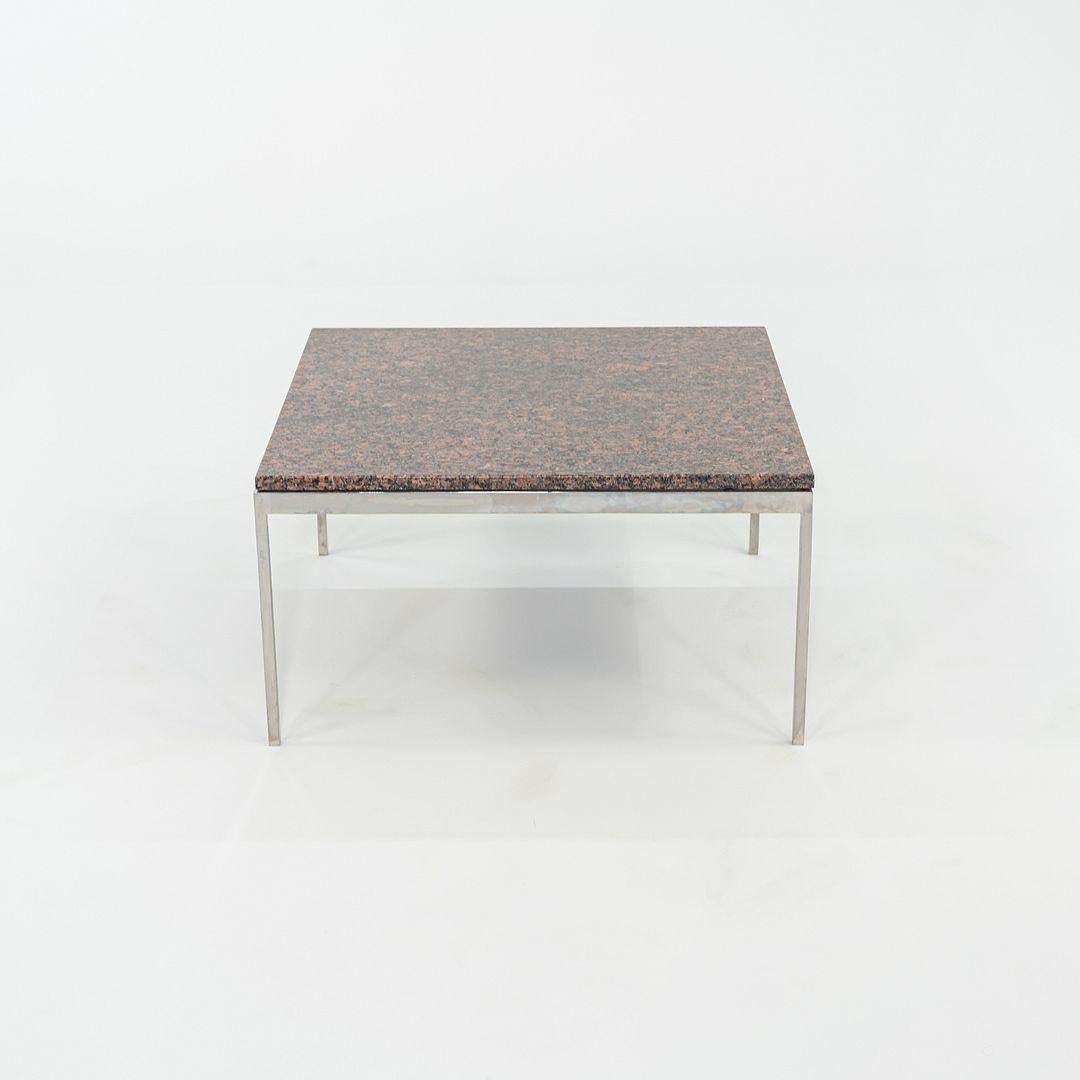 1962 Davis Allen & Gordon Bunshaft Mesa baja de 30 pulgadas de acero con tapa de granito Moderno en venta