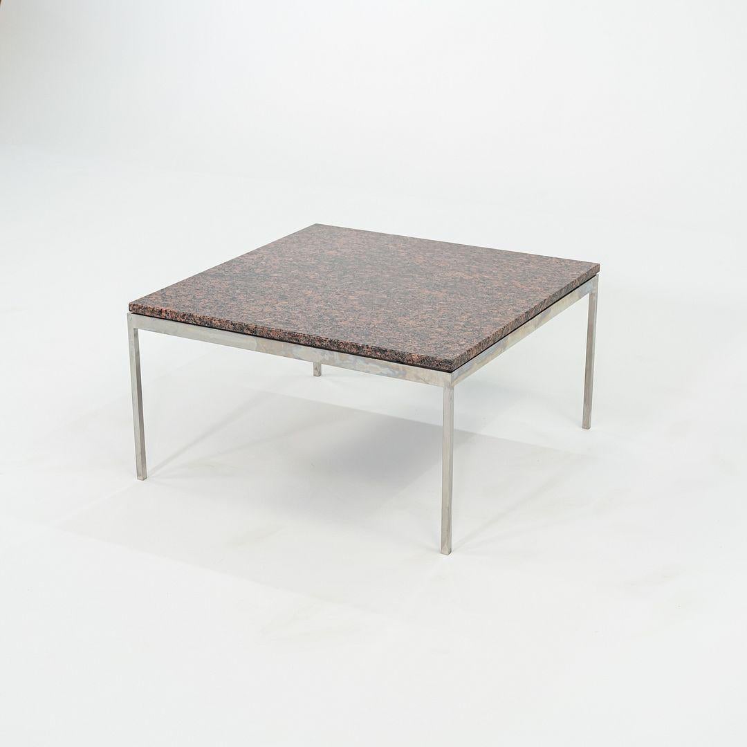 1962 Davis Allen & Gordon Bunshaft Mesa baja de 30 pulgadas de acero con tapa de granito en Bueno estado para la venta en Philadelphia, PA