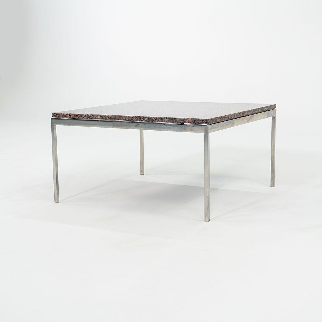 1962 Davis Allen & Gordon Bunshaft Mesa baja de 30 pulgadas de acero con tapa de granito mediados del siglo XX en venta