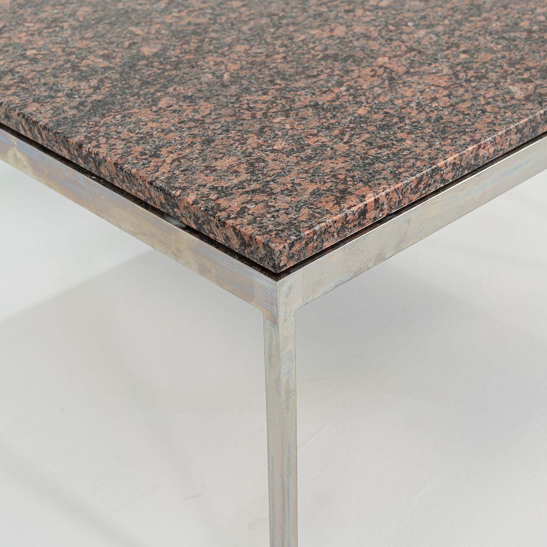 1962 Davis Allen & Gordon Bunshaft Mesa baja de 30 pulgadas de acero con tapa de granito Acero en venta
