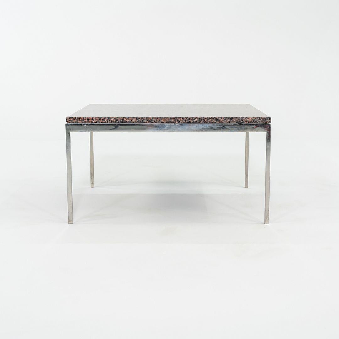 1962 Davis Allen & Gordon Bunshaft Mesa baja de 30 pulgadas de acero con tapa de granito en venta 1