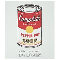 Ferus Gallery Los Angeles Promo Andy Warhol Campbells Soup Can Pop Art Show