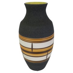 1962 German Mid-Century Modern Ceramic Lava Glaze Vase by Bay Keramik Germany