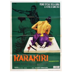 1962 Harakiri (italiano) Poster originale d'epoca