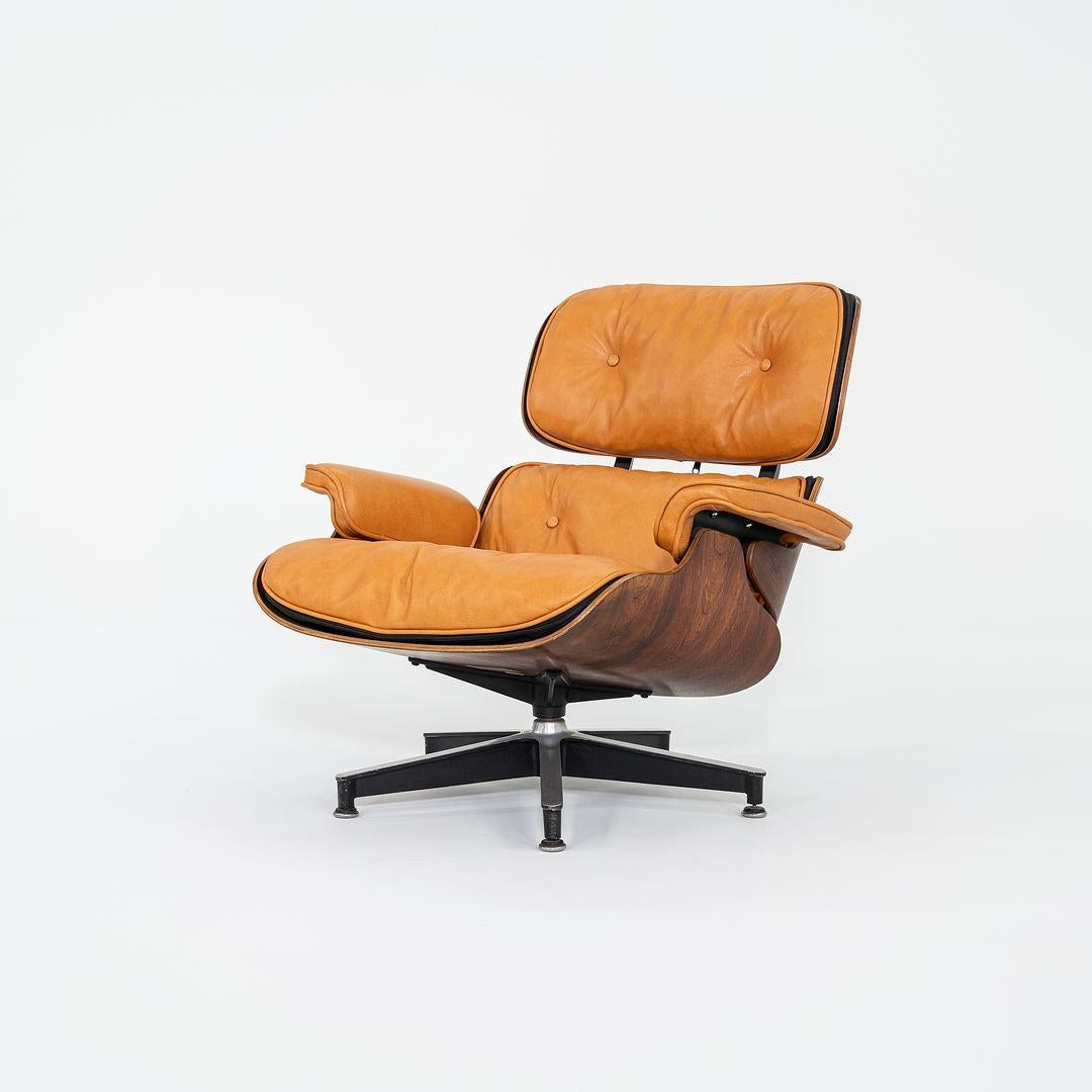 1962 Herman Miller Eames Lounge Chair and Ottoman in Brazilian Rosewood For Sale 4