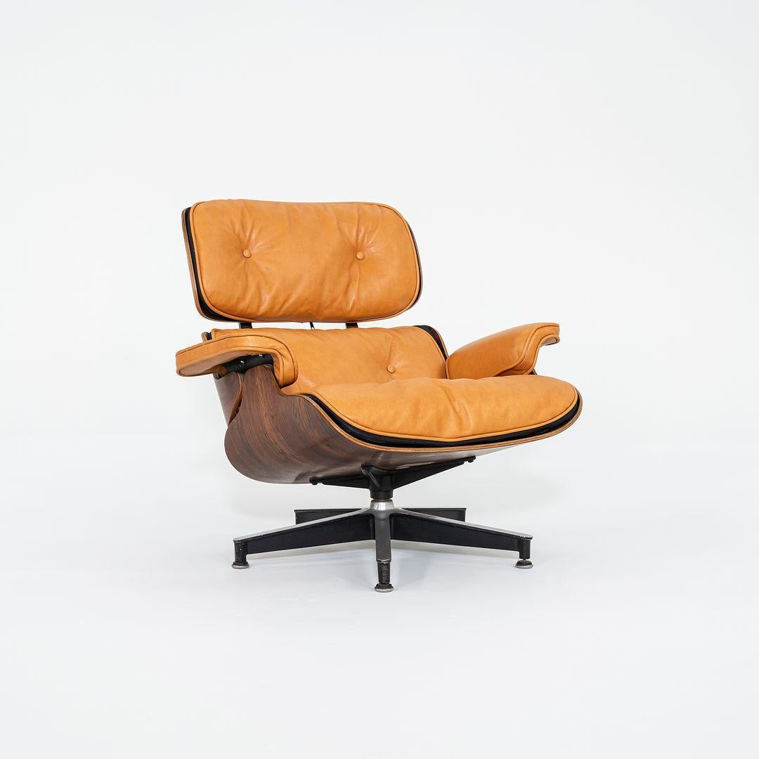 1962 Herman Miller Eames Lounge Chair and Ottoman in Brazilian Rosewood In Good Condition For Sale In Philadelphia, PA