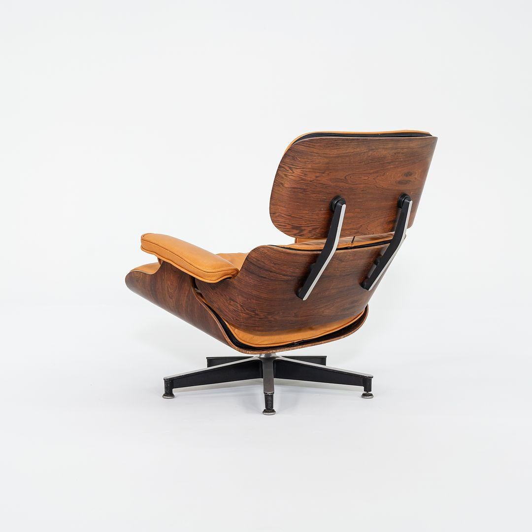 Mid-20th Century 1962 Herman Miller Eames Lounge Chair and Ottoman in Brazilian Rosewood For Sale