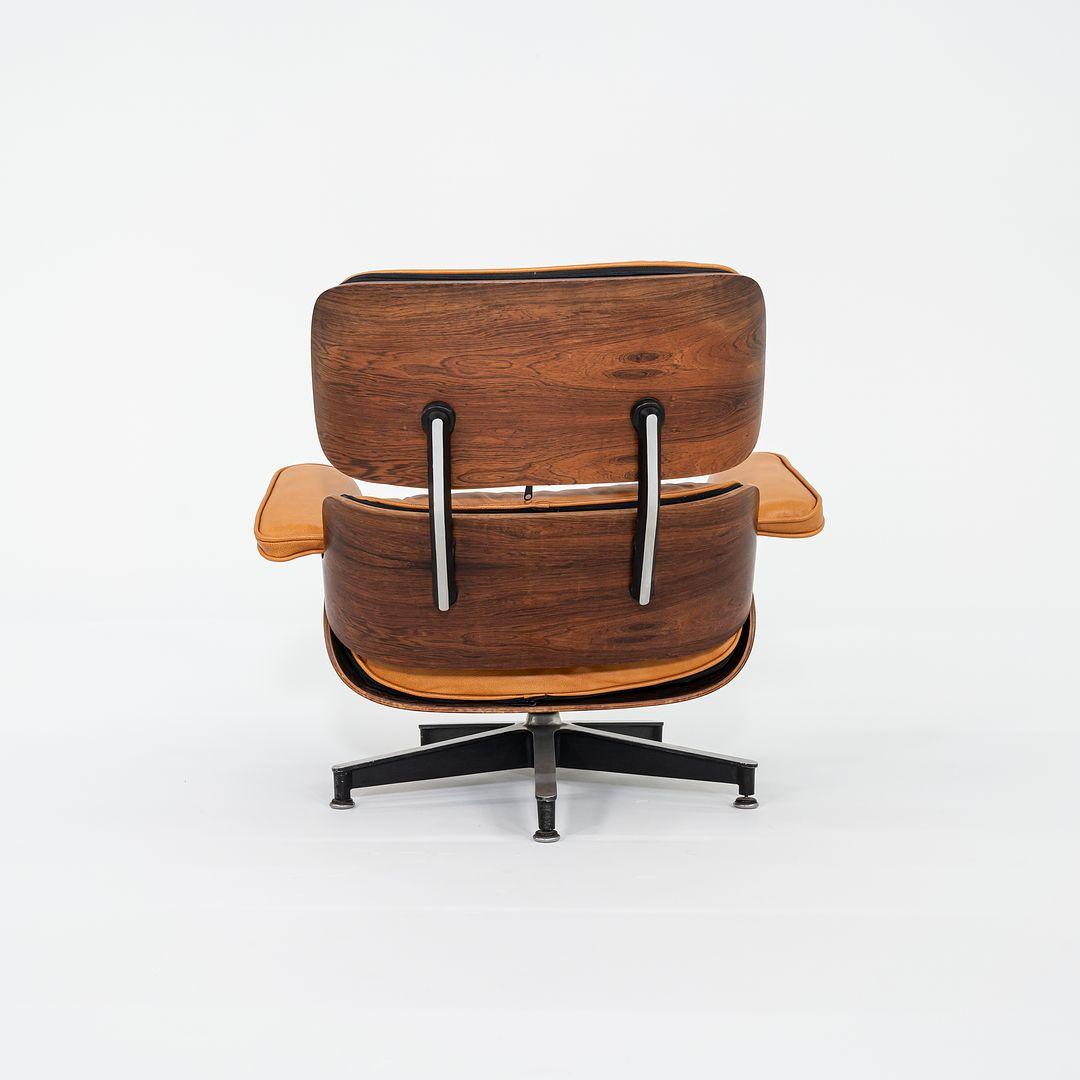 1962 Herman Miller Eames Lounge Chair and Ottoman in Brazilian Rosewood For Sale 2