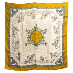 1962 Hermes Courbettes et Cabrioles by F Faconnet Silk Scarf