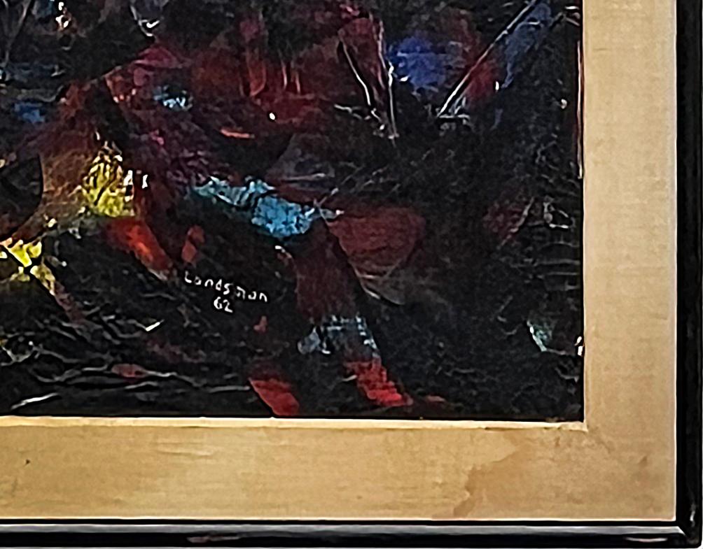 1962 Large Mid-century Abstract Oil Painting, Stanley Landsman  