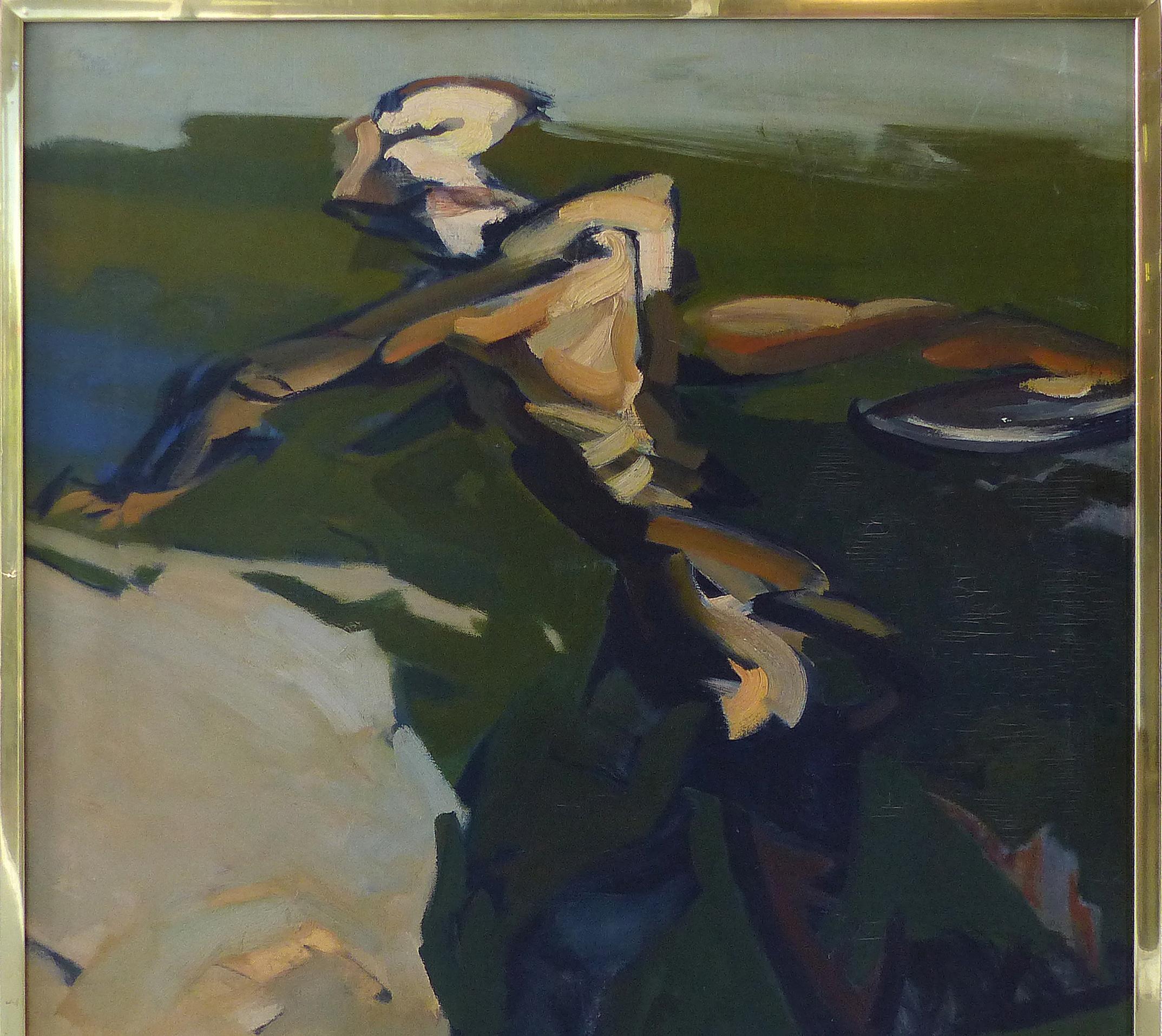 American 1962 Large Mid-Century Modern Figurative Abstract Painting