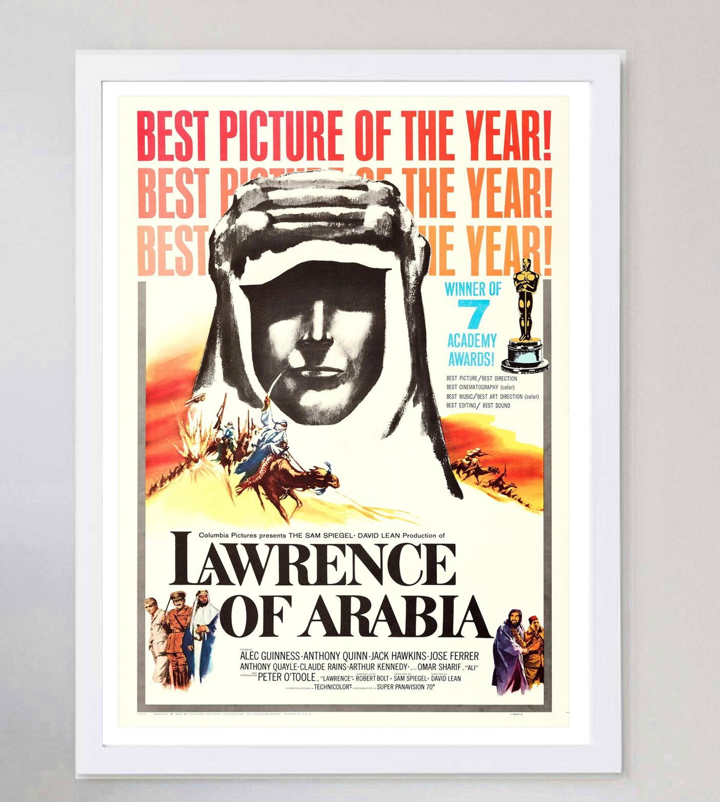 1962 Lawrence of Arabia Original Vintage Poster In Good Condition For Sale In Winchester, GB