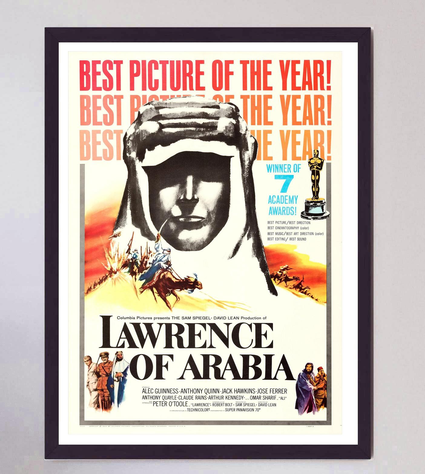 Mid-20th Century 1962 Lawrence of Arabia Original Vintage Poster For Sale