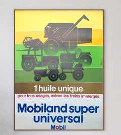 1962 Mobil Oil - Mobiland Super Universal Original Vintage Poster
