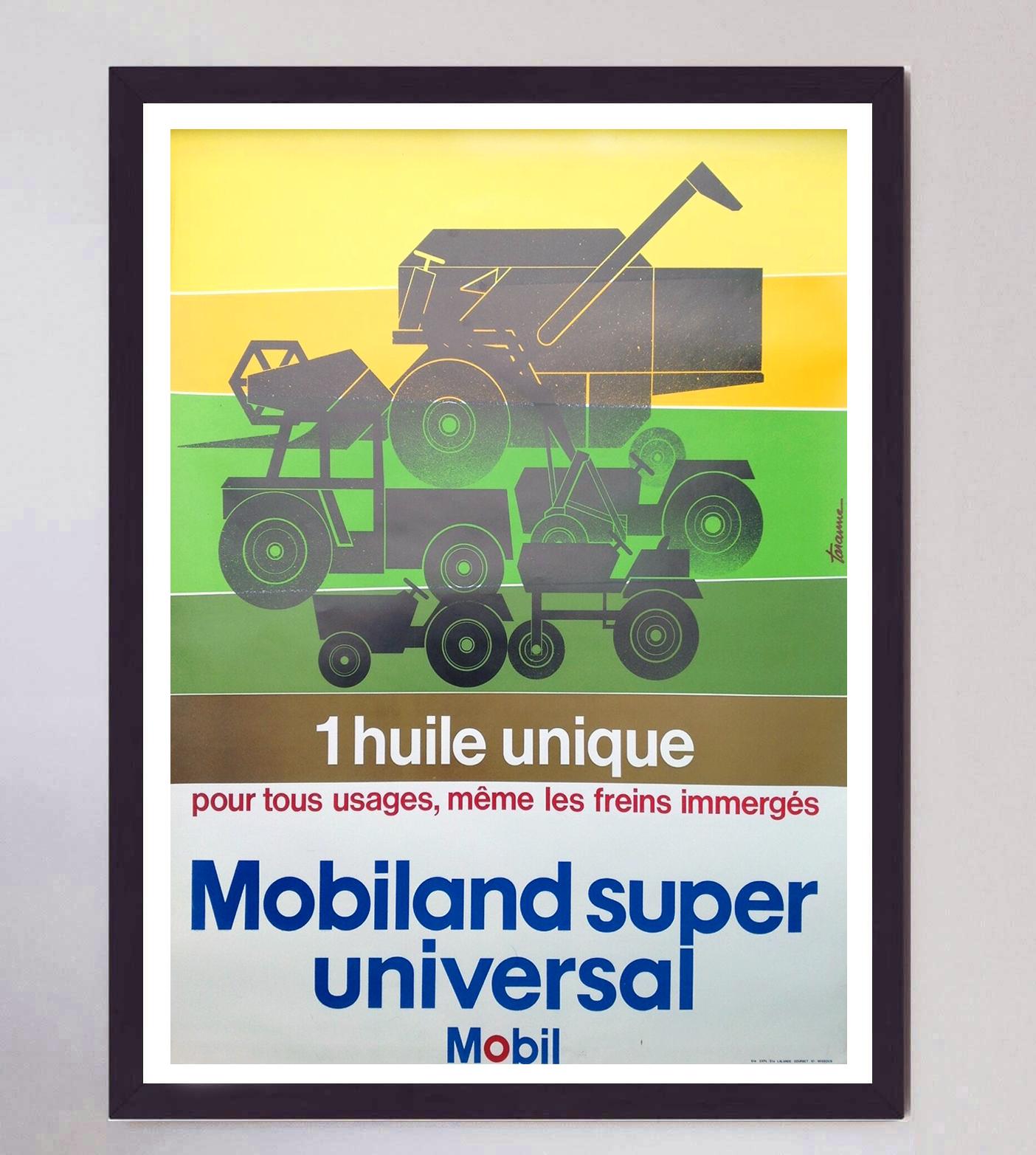 Mid-20th Century 1962 Mobil Oil - Mobiland Super Universal Original Vintage Poster For Sale