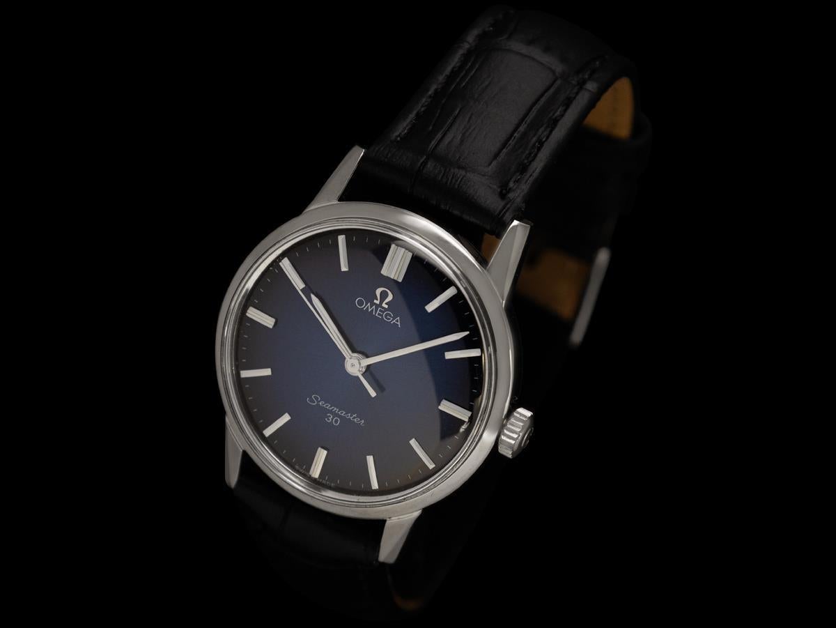 1962 Reloj Omega Seamaster 30 Vintage de cuerda manual para caballero, modelo más grande de 35 mm - SS en Excelente estado para la venta en Suwanee, GA